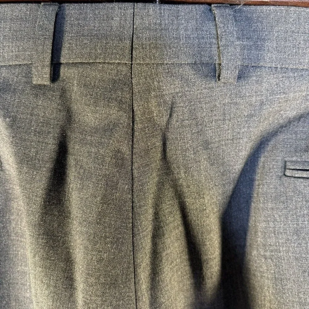 Lauren Ralph Lauren High Performance Wool Dress Pants Mens 40x32 Gray Flat Front